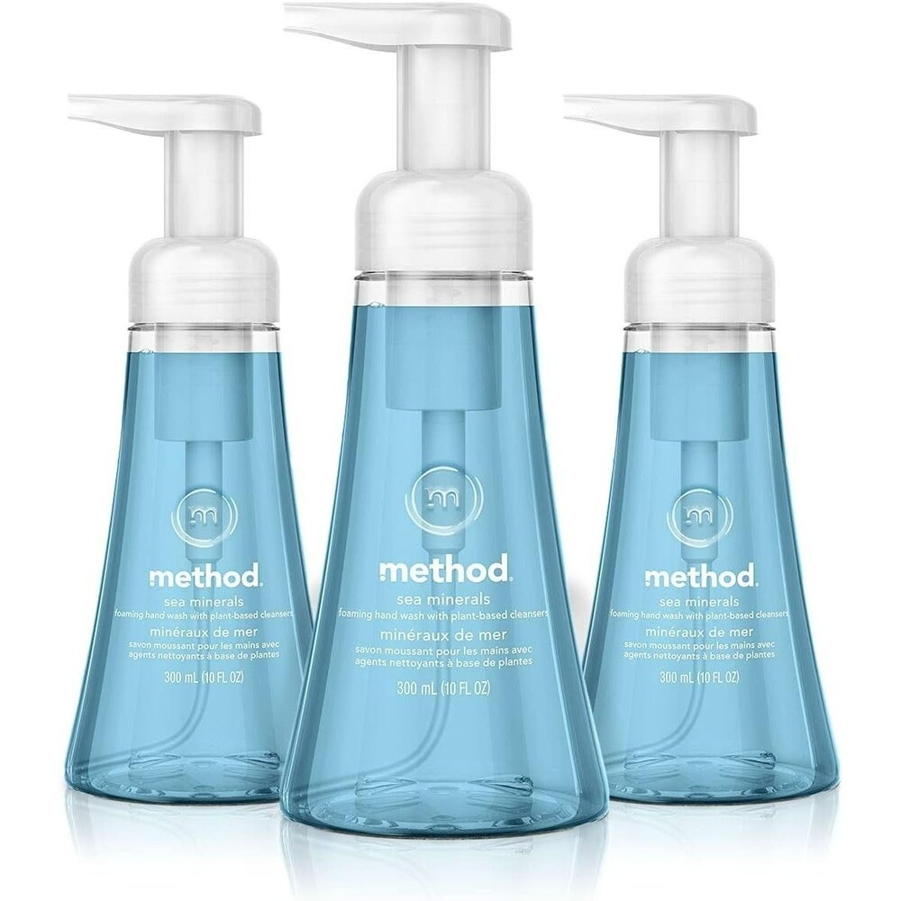 3-Pack Method Foaming Hand Soap Blue Sea Minerals Paraben & Phthalate Free 10oz